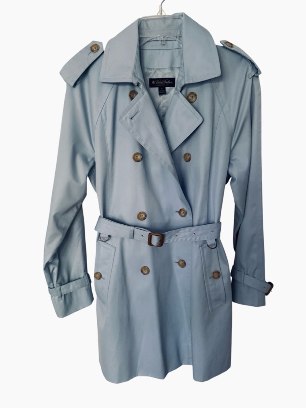 Brooks Brothers Light Blue Trench Coat